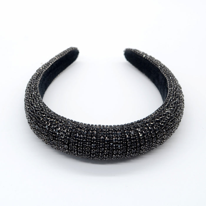 Wholesale flannel rhinestone sponge headband JDC-HD-Yul043 Headband 雨灵 Wholesale Jewelry JoyasDeChina Joyas De China