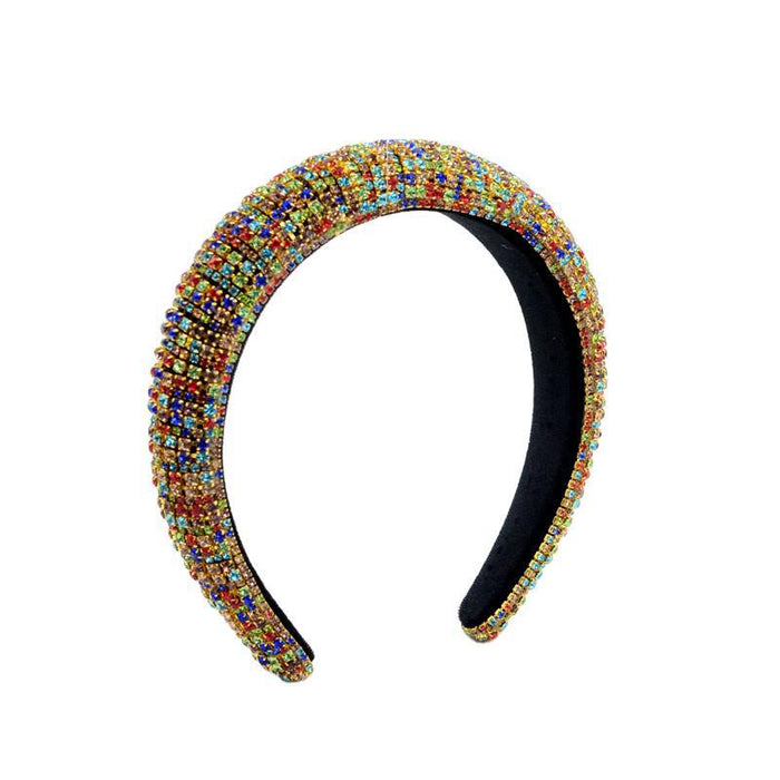 Wholesale flannel rhinestone sponge headband JDC-HD-Yul043 Headband 雨灵 Wholesale Jewelry JoyasDeChina Joyas De China