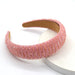 Wholesale flannel sponge crystal headband JDC-HD-Yul033 Headband 雨灵 pink Wholesale Jewelry JoyasDeChina Joyas De China