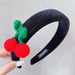 Wholesale flannel woolen cherry sponge headband JDC-HD-GSHX038 Headband 恒曦 black Wholesale Jewelry JoyasDeChina Joyas De China
