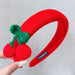 Wholesale flannel woolen cherry sponge headband JDC-HD-GSHX038 Headband 恒曦 red Wholesale Jewelry JoyasDeChina Joyas De China