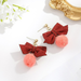 Wholesale flannelette bow hair ball earrings JDC-ES-GSLSY030 Earrings JoyasDeChina Wholesale Jewelry JoyasDeChina Joyas De China
