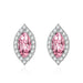 Wholesale flash diamond marquise silver plated stud earrings JDC-ES-BZ011 Earrings 标志 pink Wholesale Jewelry JoyasDeChina Joyas De China