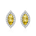 Wholesale flash diamond marquise silver plated stud earrings JDC-ES-BZ011 Earrings 标志 Yellow Wholesale Jewelry JoyasDeChina Joyas De China