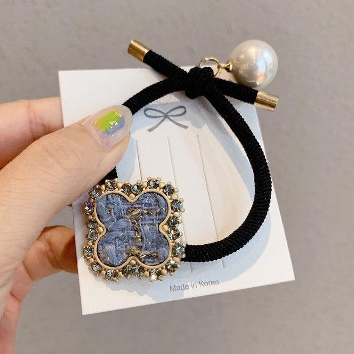 Wholesale flash drill clover head rope JDC-HS-GSFS013 Hair Scrunchies 夙尚 Wholesale Jewelry JoyasDeChina Joyas De China