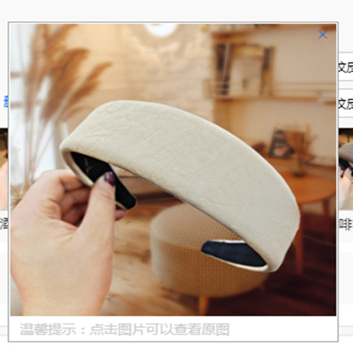 Wholesale flat hair hoop JDC-HD-O282 Headband JoyasDeChina Beige Wholesale Jewelry JoyasDeChina Joyas De China