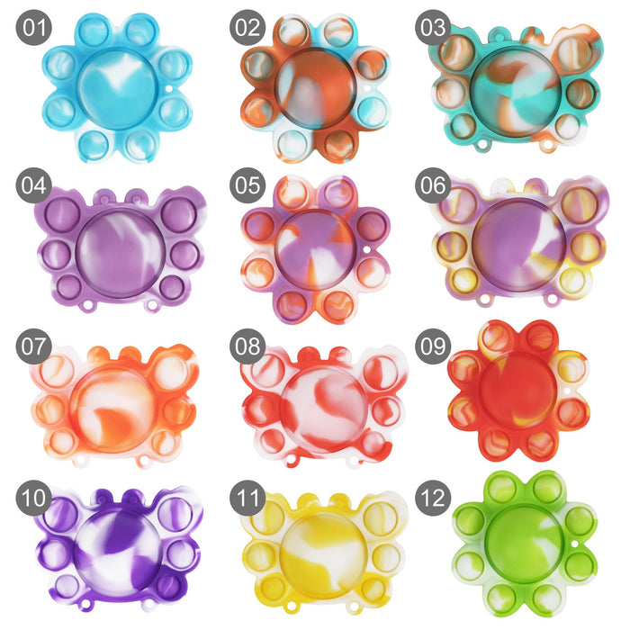 Wholesale flip crab silicone decompression toys JDC-FT-HC025 fidgets toy 华创 tie-dyed random Wholesale Jewelry JoyasDeChina Joyas De China
