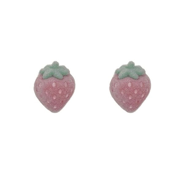 Wholesale flocking cherry strawberry earrings JDC-ES-XuF057 Earrings 旭帆 Wholesale Jewelry JoyasDeChina Joyas De China