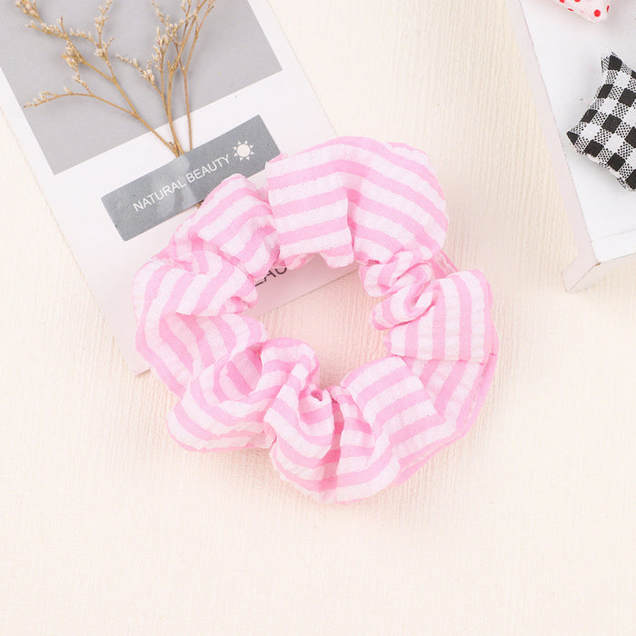 Wholesale floral striped fabric Hair Scrunchies JDC-HS-YL004 Hair Scrunchies JoyasDeChina Wholesale Jewelry JoyasDeChina Joyas De China