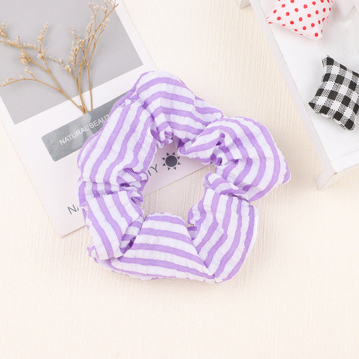 Wholesale floral striped fabric Hair Scrunchies JDC-HS-YL004 Hair Scrunchies JoyasDeChina 4 Wholesale Jewelry JoyasDeChina Joyas De China