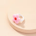 Wholesale flower acrylic resin ring JDC-RS-AYN028 Rings JoyasDeChina R475- pink Number 8 Wholesale Jewelry JoyasDeChina Joyas De China