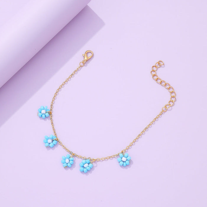 Wholesale flower alloy rice beads flower bracelet JDC-BT-Yida003 Bracelet 宜达 Wholesale Jewelry JoyasDeChina Joyas De China