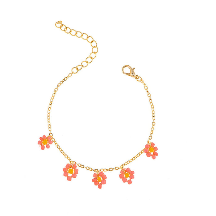 Wholesale flower alloy rice beads flower bracelet JDC-BT-Yida003 Bracelet 宜达 48 Wholesale Jewelry JoyasDeChina Joyas De China