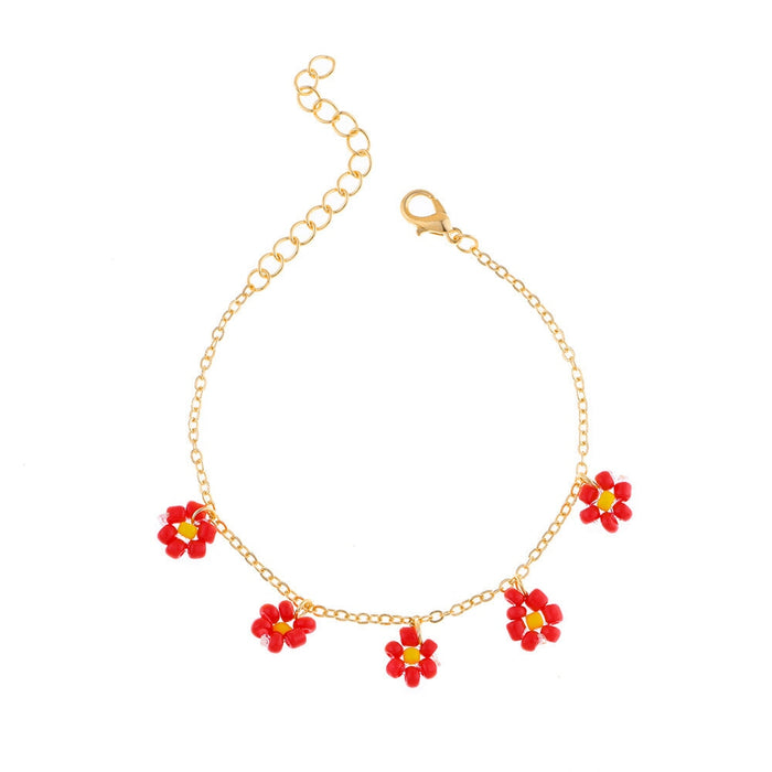 Wholesale flower alloy rice beads flower bracelet JDC-BT-Yida003 Bracelet 宜达 54 Wholesale Jewelry JoyasDeChina Joyas De China