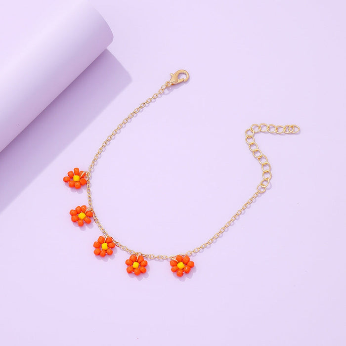 Wholesale flower alloy rice beads flower bracelet JDC-BT-Yida003 Bracelet 宜达 Wholesale Jewelry JoyasDeChina Joyas De China