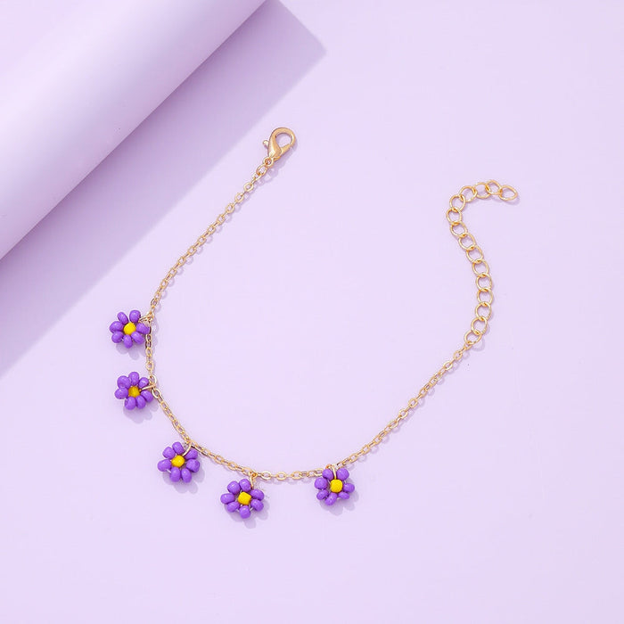 Wholesale flower alloy rice beads flower bracelet JDC-BT-Yida003 Bracelet 宜达 Wholesale Jewelry JoyasDeChina Joyas De China