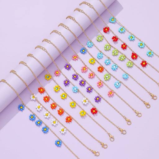 Wholesale flower alloy rice beads flower bracelet JDC-BT-Yida003 Bracelet 宜达 Wholesale Jewelry JoyasDeChina Joyas De China