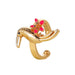 Wholesale flower bird copper earrings JDC-ES-D552 Earrings JoyasDeChina 01kc gold Wholesale Jewelry JoyasDeChina Joyas De China