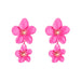 Wholesale flower double layer long green alloy earrings JDC-ES-HEM002 Earrings 和鸣 rose red Wholesale Jewelry JoyasDeChina Joyas De China