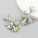 Wholesale flower full diamond alloy earrings JDC-ES-JL071 Earrings JoyasDeChina color Wholesale Jewelry JoyasDeChina Joyas De China