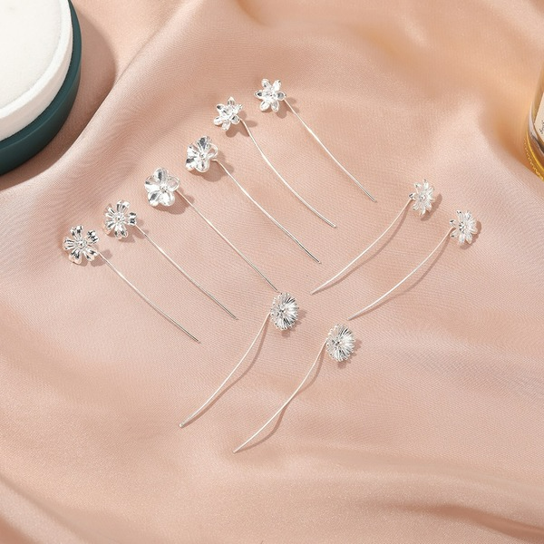 Wholesale flower long earrings JDC-ES-D601 Earrings JoyasDeChina Wholesale Jewelry JoyasDeChina Joyas De China