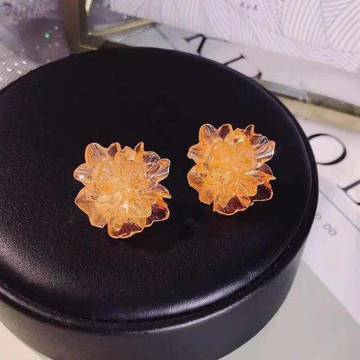 Wholesale flower metal earrings JDC-ES-WN011 Earrings 薇妮 Wholesale Jewelry JoyasDeChina Joyas De China