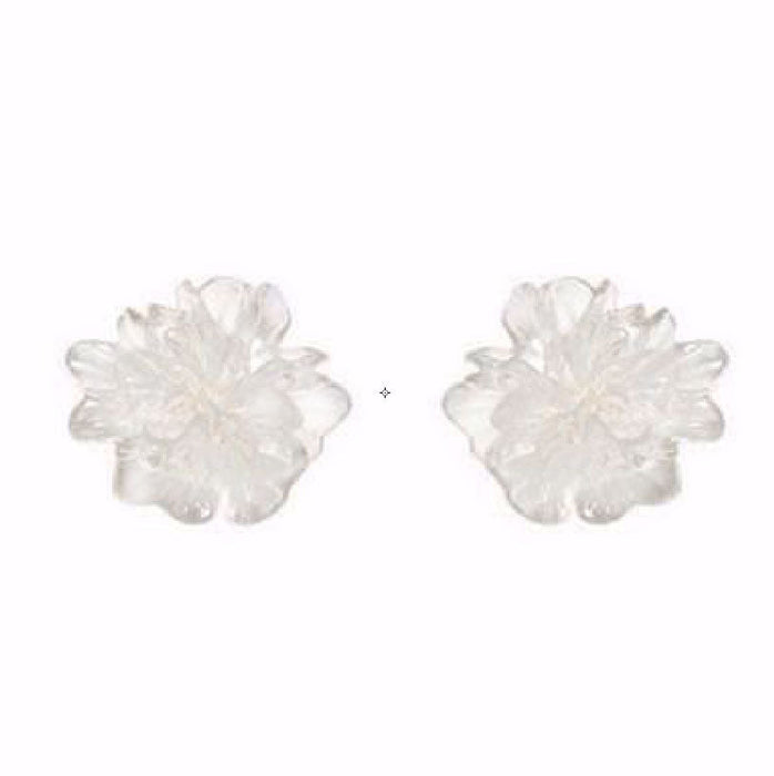Wholesale flower metal earrings JDC-ES-WN011 Earrings 薇妮 AER186white Wholesale Jewelry JoyasDeChina Joyas De China
