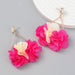 Wholesale Flower Multilayer Braided Fabric Alloy Earrings JDC-ES-JL958 Earrings 氿乐 Wholesale Jewelry JoyasDeChina Joyas De China