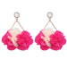 Wholesale Flower Multilayer Braided Fabric Alloy Earrings JDC-ES-JL958 Earrings 氿乐 rose red Wholesale Jewelry JoyasDeChina Joyas De China