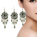 Wholesale Flower Rhinestone Metal Earrings JDC-ES-Daiq019 Earrings 黛茜 Wholesale Jewelry JoyasDeChina Joyas De China