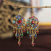 Wholesale Flower Rhinestone Metal Earrings JDC-ES-Daiq019 Earrings 黛茜 Wholesale Jewelry JoyasDeChina Joyas De China