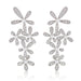 Wholesale Flower Zircon Copper Pearl Silver Pin Earrings JDC-ES-Mix007 Earrings 迷茜 silver Wholesale Jewelry JoyasDeChina Joyas De China