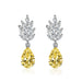 Wholesale flowers are studded with zirconium crystal silver plated earrings JDC-ES-BZ009 Earrings 标志 Yellow Wholesale Jewelry JoyasDeChina Joyas De China