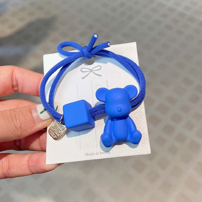 Wholesale fluorescent color bear hair rope (F) JDC-HS-GSFS012 Hair Scrunchies 夙尚 3 Wholesale Jewelry JoyasDeChina Joyas De China