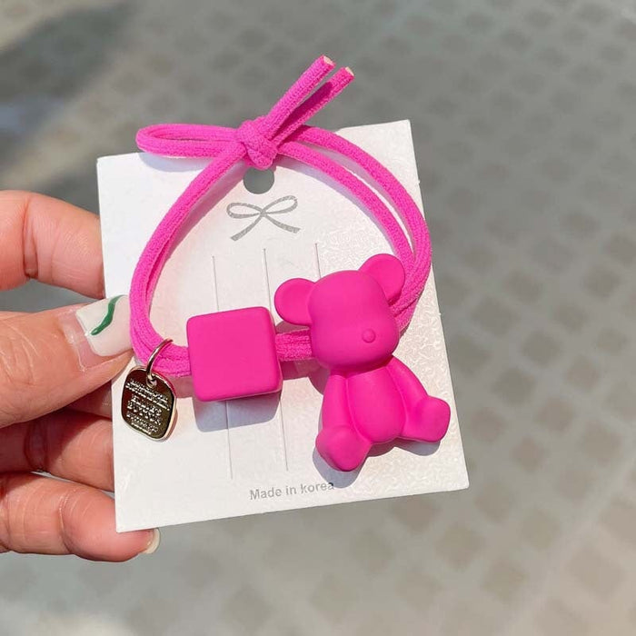 Wholesale fluorescent color bear hair rope (F) JDC-HS-GSFS012 Hair Scrunchies 夙尚 Wholesale Jewelry JoyasDeChina Joyas De China