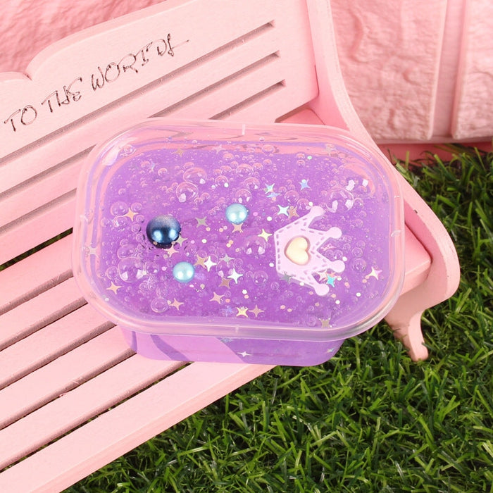 Wholesale Foaming Glue Crystal Mud Slime Decompression Toys JDC-FT-LingK002 fidgets toy 灵卡 purple Wholesale Jewelry JoyasDeChina Joyas De China