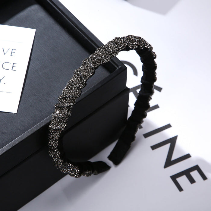 Wholesale fold hot drill out band drill Headband JDC-HD-YingT002 Headband 迎泰 Wholesale Jewelry JoyasDeChina Joyas De China