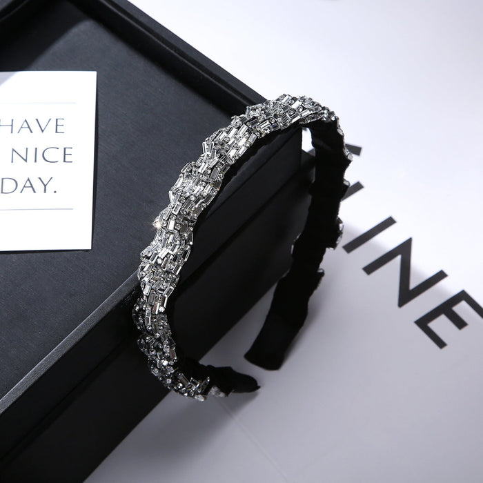 Wholesale fold hot drill out band drill Headband JDC-HD-YingT002 Headband 迎泰 Wholesale Jewelry JoyasDeChina Joyas De China