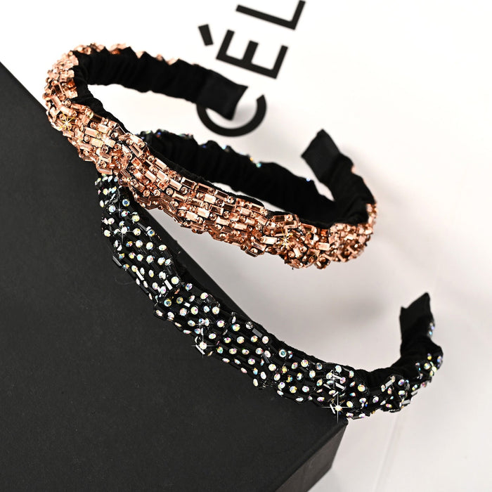 Wholesale fold hot drill out band drill Headband JDC-HD-YingT002 Headband 迎泰 Wholesale Jewelry JoyasDeChina Joyas De China