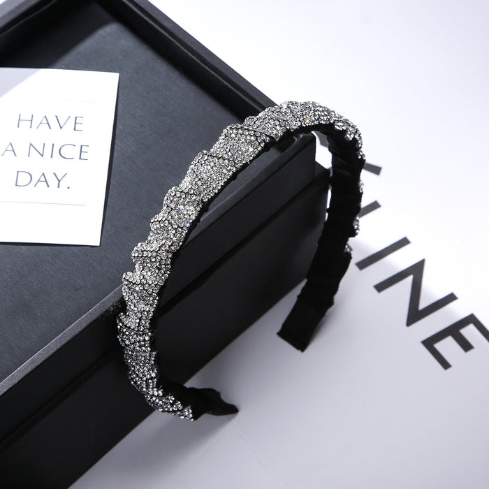 Wholesale fold hot drill out band drill Headband JDC-HD-YingT002 Headband 迎泰 Wholesale Jewelry JoyasDeChina Joyas De China
