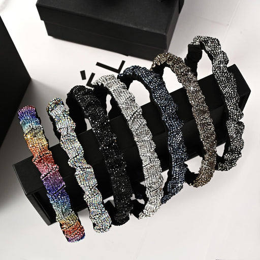 Wholesale fold hot drill out band drill Headband JDC-HD-YingT002 Headband 迎泰 Wholesale Jewelry JoyasDeChina Joyas De China