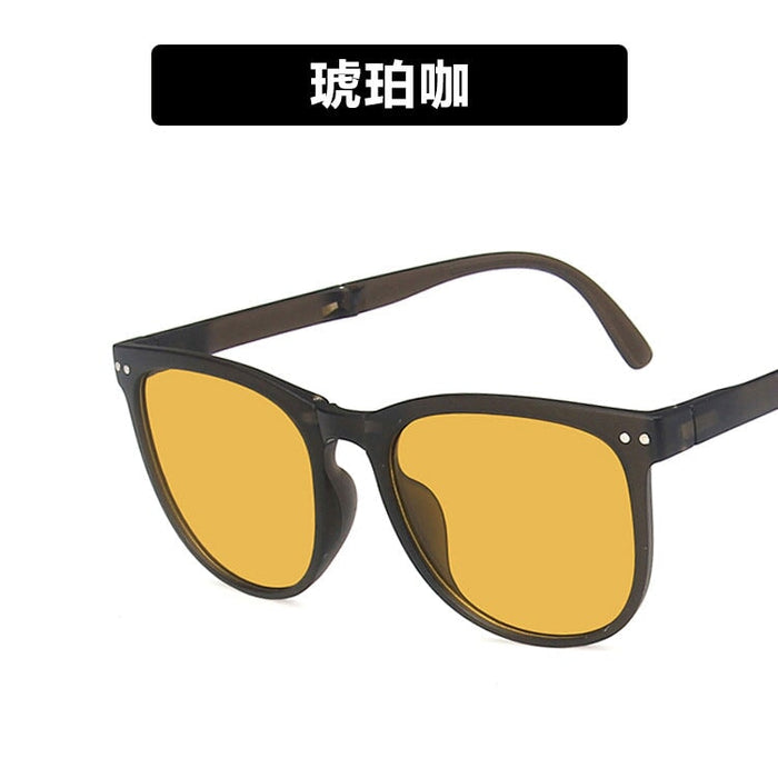 Wholesale folding portable sunglasses JDC-SG-KD133 Sun Glasses 珂盾 Amber coffee / Wholesale Jewelry JoyasDeChina Joyas De China