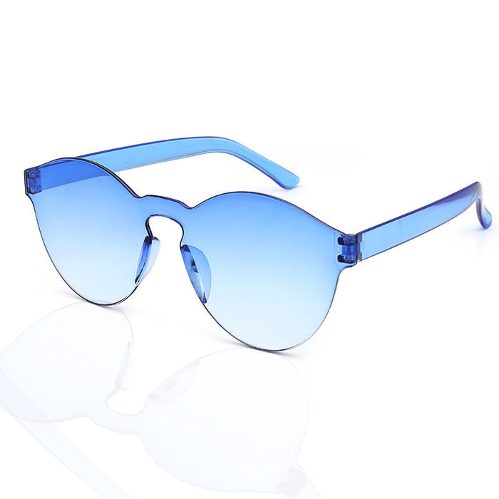 Wholesale Frameless One Piece PC Transparent Sunglasses JDC-SG-XingY003 Sunglasses 兴业 blue Wholesale Jewelry JoyasDeChina Joyas De China