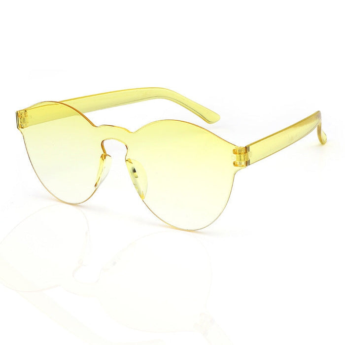 Wholesale Frameless One Piece PC Transparent Sunglasses JDC-SG-XingY003 Sunglasses 兴业 jianjin yellow Wholesale Jewelry JoyasDeChina Joyas De China