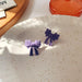 Wholesale French Vintage velvet flocking Bow Earrings JDC-ES-MS041 Earrings JoyasDeChina B purple Wholesale Jewelry JoyasDeChina Joyas De China