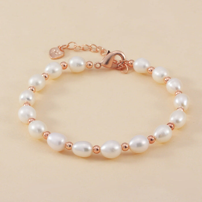 Wholesale Freshwater Pearl Baroque Small Pearl Bracelet JDC-BT-MiMeng015 Bracelet 米萌 white Wholesale Jewelry JoyasDeChina Joyas De China