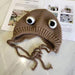 Wholesale frog wool knitted hat JDC-FH-NLS013 Fashionhat 倪罗诗 brown Wholesale Jewelry JoyasDeChina Joyas De China