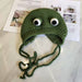 Wholesale frog wool knitted hat JDC-FH-NLS013 Fashionhat 倪罗诗 green Wholesale Jewelry JoyasDeChina Joyas De China