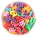 Wholesale from 2 pcs. diy color plastic letter beads beaded 100pcs/pack JDC-DIY-LY002 DIY JoyasDeChina Dark mixed letter beads pendant The length is about 4.5mm-12.5mm (the width of a single letter is different), the thickness is about 3.7mm, and the hanger hole is about 2mm Wholesale Jewelry JoyasDeChina Joyas De China