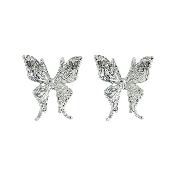 Wholesale frosted texture metal Earrings JDC-ES-JQ094 Earrings JoyasDeChina silver Wholesale Jewelry JoyasDeChina Joyas De China